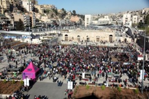 بالصور..إفتتاح الساحة الهاشمية وإطلاق حملة أمنا عمان