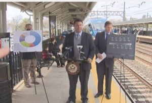 بالفيديو.. قطار كاد يدهس سيناتوراً أميركياً خلال مؤتمر عن السلامة