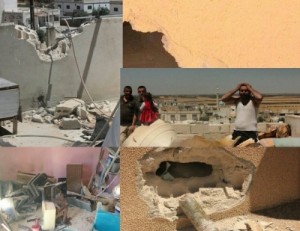 بالصور...القصف السوري يدمر منازل الأردنيين في الطرة والرمثا