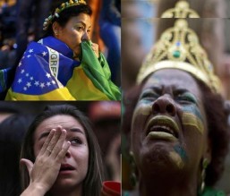 الدموع البرازيلية تنهمر على سباعية الالمان (فيديو وصور)