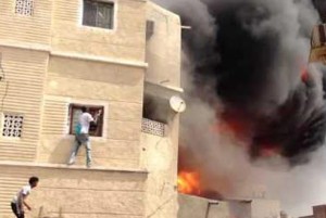 وفاة و9 إصابات بحريق شقة في عمان