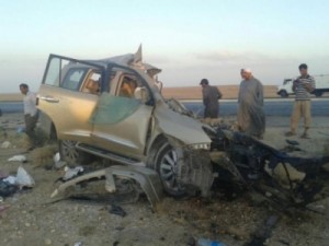 بالصور ... وفاة عريس " سعودي " وزوجته بحادث تصادم في " معان "