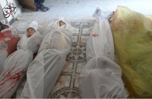 نظام الأسد يرتكب مجزرة بجسرين ويستهدف جوبر بالكلور