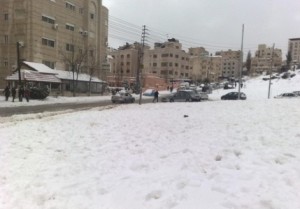 الطرق المغلقة بسبب العاصفة الثلجية في المملكة