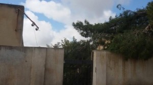 بالصور.. اسلاك كهربائية على مدخل مدرسة كفرسوم تهدد حياة الطلبة