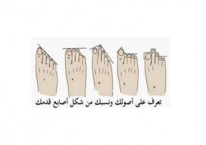 اعرف اصلك من أصابع قدميك
