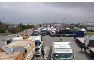 عودة الحياة الى طبيعتها ..مرور 245 شاحنة عبر منطقة الحرة الاردنية السورية ..