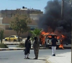 مسلحون سرقوا مركبة حكومية وأحرقوها يرفضون تسليم أنفسهم بمعان
