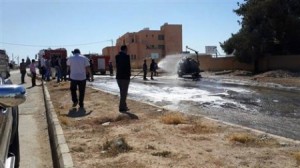 صبحا .. احتراق صهريج محمل بمادة سريعة الاشتعال ... واخلاء مدرسة قريبة