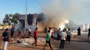 مصدر رسمي: حريق منزل وليس سقوط قذيفة على الرمثا .. بالصور