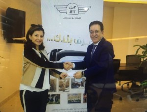 مدير عام شركة جت السيد مالك حداد يستقبل في مكتبه سمو الأميرة دانا فراس