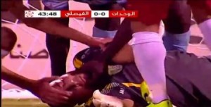 بالفيديو.. إصابة عامر شفيع توحّد جمهور الفيصلي والوحدات