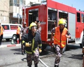 حريق مركبتين في البيادر