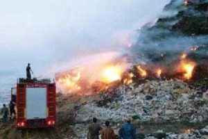 السواقة: حريق بمكب النفايات الخطرة