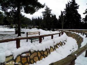 ثلوج خفيفة على الجبال صباح السبت