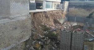 بالصور : انهياران في بنايتين بشارع عبدالله غوشة والجبيهة