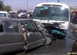 وفاة 3 طالبات من جامعة ال البيت واصابة 4 اخرين إثر حادث تصادم باص ومركبة في محافظة المفرق