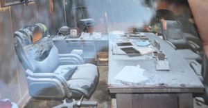 حريق في مكتب المحامي احمد النجداوي في جبل اللويبدة