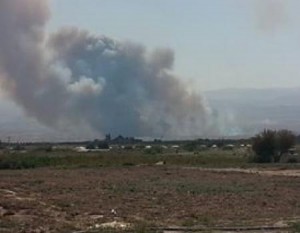 تجدد حريق الزور وانتقاله إلى الجانب الأردني