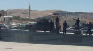 بالصور ... مظاهر أمنية في لواء عين الباشا بعد استشهاد 5 من مرتبات مكتب مخابرات البقعة