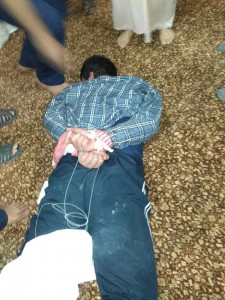 بالفيديو .. لحظة القبض على المشتبه به في الهجوم الارهابي في البقعة