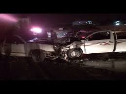 اصابة 3 اشخاص اثر حادث تصادم بين مركبتين في منطقة الاشقف البادية الشمالية