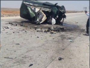 وفاة ثلاثة أشخاص وإصابة آخران بحادث تصادم في محافظة المفرق