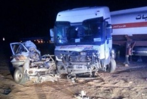 وفاة ثلاثة أشخاص وإصابة شخصين آخرين اثر حادث تصادم في العاصمة عمان