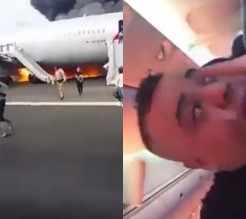 بالفيديو ...نجاه 3 مواطنيين اردنيين من حريق طائرة في الولايات المتحدة الامريكية