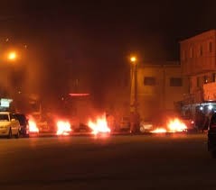 شغب واغلاق شارع اثر دهس طفل في بلدة ججين بمحافظة إربد