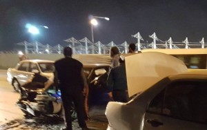 بالصور ... 3 اصابات بحادث تصادم بين 4 مركبات في منطقة الهاشمية بالزرقاء