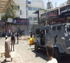 شغب بالرمثا احتجاجا على اعتقال مطلوب