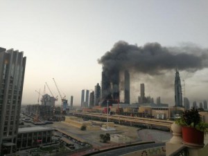 بالفيديو .. حريق ب "الداون تاون" في دبي