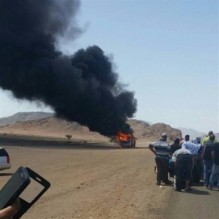 بالصور .. سائق أردني ينقذ أرواح معتمرين بعد أن إندلعت النيران بالحافلة