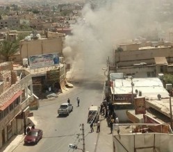 إحراق منزل وصيدلية بالصريح