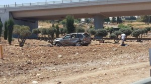 بالصور ... 3 اصابات بحادث سير على طريق المطار