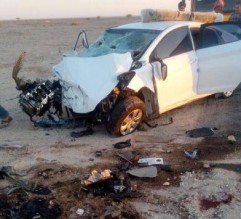 بالصور .. (6) وفيات بحادث سير مروع بمنطقة الشيدية في معان