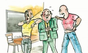 توقيف ولي امر طالب لاعتدائه على معلم