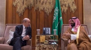 ولي العهد السعودي يلتقي بوزير خارجية فرنسا