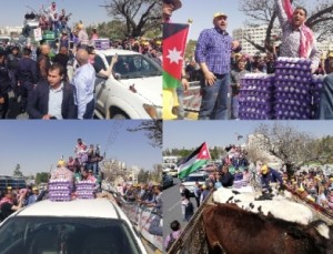 المزارعون يهددون باغلاق الطريق امام مجلس النواب ومشادات مع الامن العام !! صور