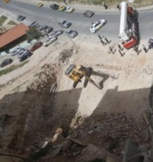 انهيار سور عمارة بارتفاع 25 متر طلوع عين غزال شمال العاصمة عمان