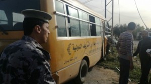 الكشف عن سبب حادث حافلة الطلاب بمنطقة أبو نصير في عمان