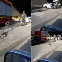 بالصور ...إصابة 4 أشخاص اثر حادث تدهور اسفل جسر ابو علندا في عمان