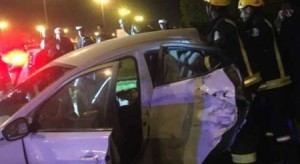 (11) اصابة بتصادم حافلة ومركبة في معان