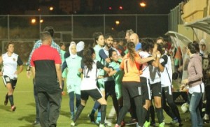 بالصور ... مشاجرة في الدوري النسوي الاردني