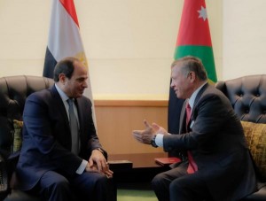 الملك والسيسي يؤكدان أن حل الدولتين السبيل الوحيد لتحقيق السلام العادل