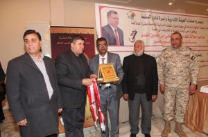 الرئيس الفخري لنادي البقعة النائب  السعود يكرم  الفرق المشاركة في بطولة الملاكمة بعيد ميلاد جلالة الملك