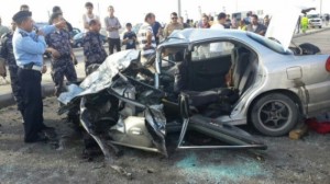 وفاة شخص اثر حادث تصادم بين مركبة وتريلا على طريق المطار