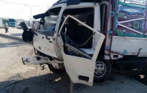 اصابة 8 أشخاص في حادث تدهور "بكب" في منطقة الشونة الجنوبية