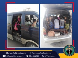 ضبط باصين بحمولة ركاب زائدة في الياسمين والرصيفة